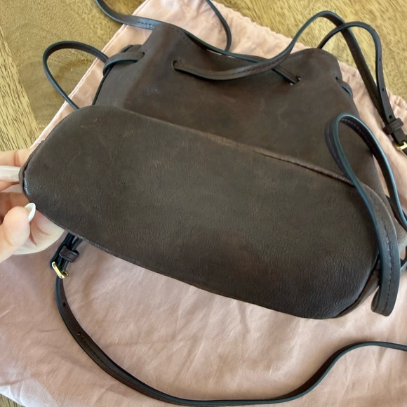Miu Miu Dark Brown Leather Messenger Bag - Picture 4 of 5